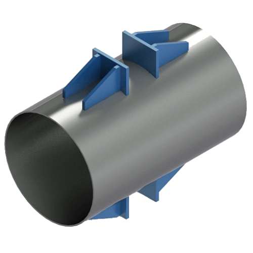 Опора неподвижная лобовая двухупорная усиленная Т6.33 1420х14х500х1704х600 мм Серия 4.903-10 Выпуск 4