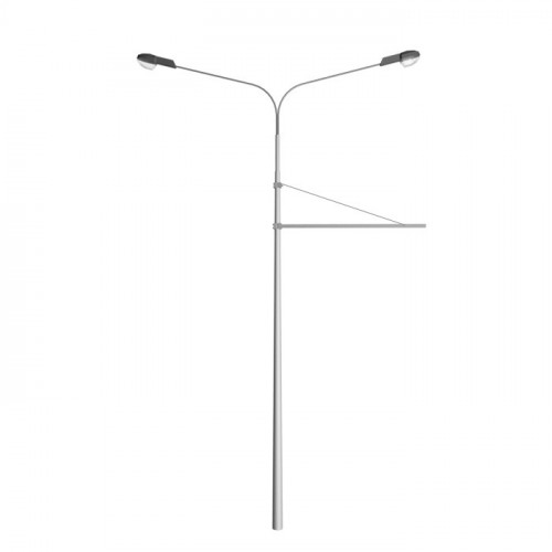 Опора контактной сети граненая фланцевая круглая КС-МСО-ФГ-1000-9,0-01 9 мм