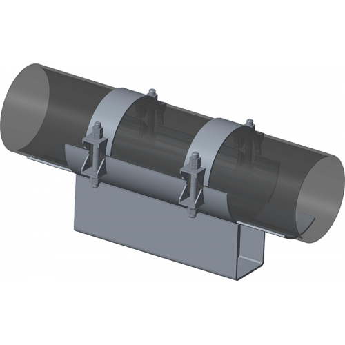 Опора неподвижная бугельная с корпусом для тепловых сетей ТС-671.00.00 1420х700х680х200 мм Серия 5.903-13 выпуск 7-95 372,3 кг