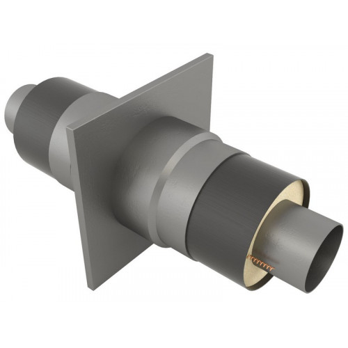 Опора неподвижная щитовая в оцинкованной ППУ изоляции для водоснабжения 17Г1С 32х100х255х2000 мм ГОСТ 30732-2006 18,2 кг