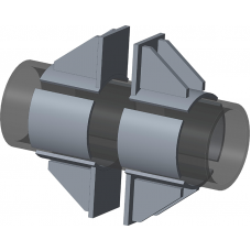 Опора неподвижная двухупорная усиленная с дополнительными подушками для тепловых сетей ТС-663.00.00 426х160х200х676 мм Серия 5.903-13 выпуск 7-95 46,04 кг