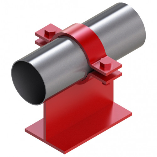 Опора неподвижная хомутовая тавровая для тепловых сетей исп. АС10 09Г2С 25х50х100х100 мм ОСТ 36-146-88 1,1 кг